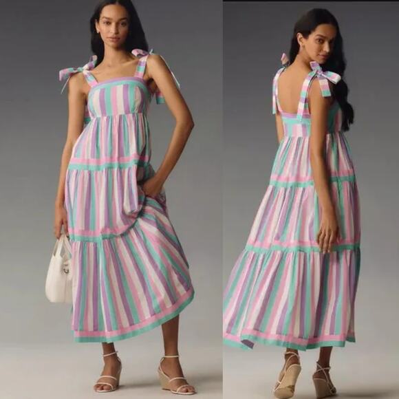 Anthropologie Dresses & Skirts - NWT Anthropologie Square-Neck Cotton Maxi Dress - Size 10